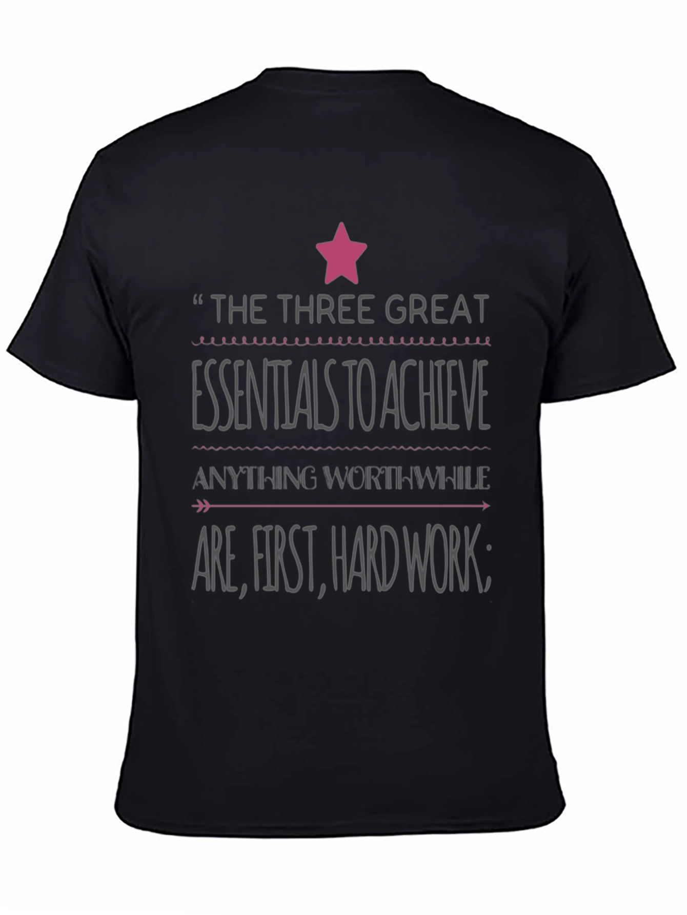 Motivational Quote Graphic Tee - Hard Work Essentials