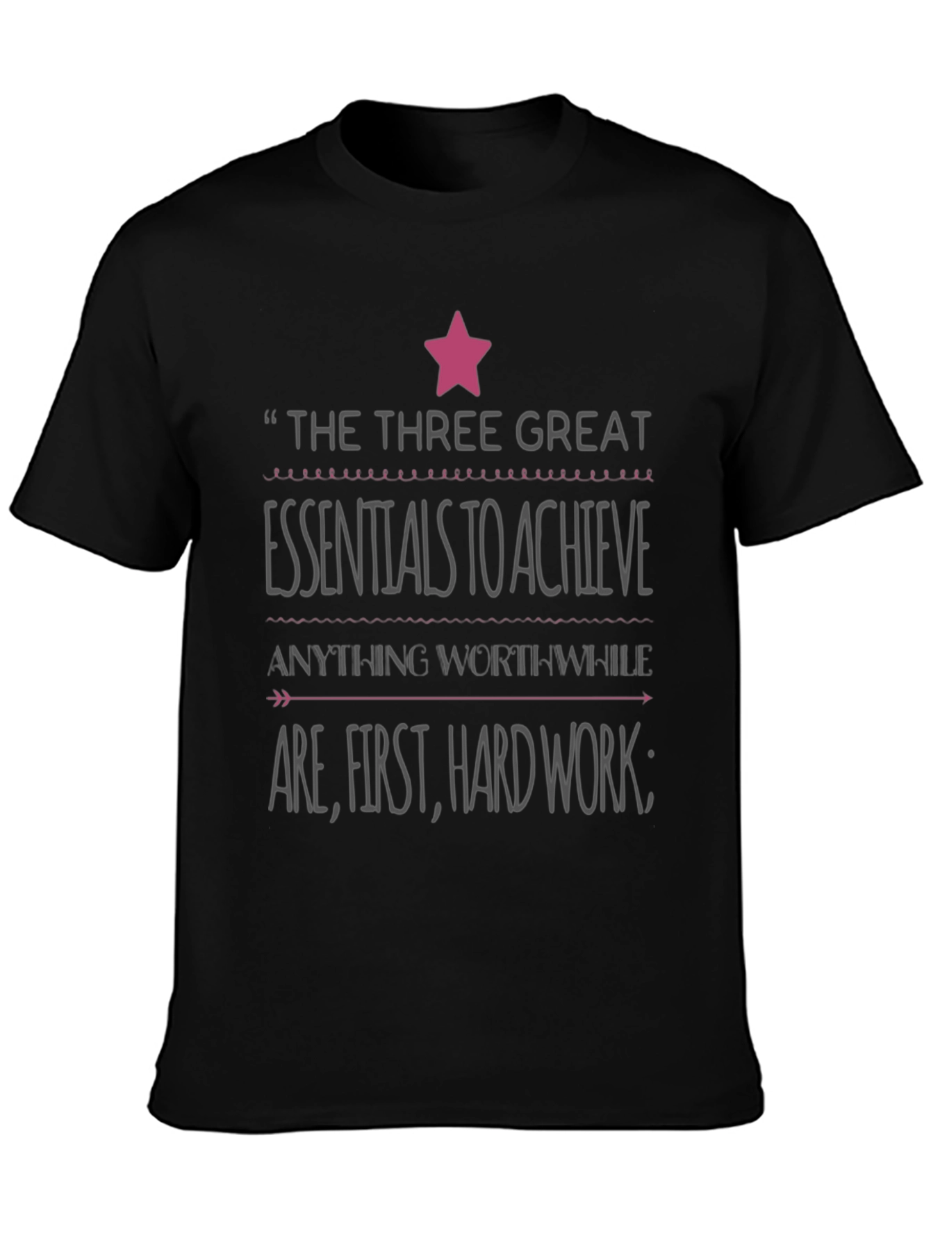 Motivational Quote Graphic Tee - Hard Work Essentials