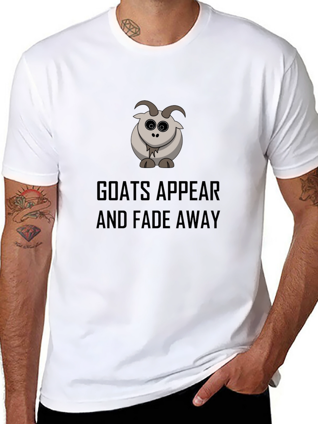 Goats Appear and Fade Away Black T-Shirt