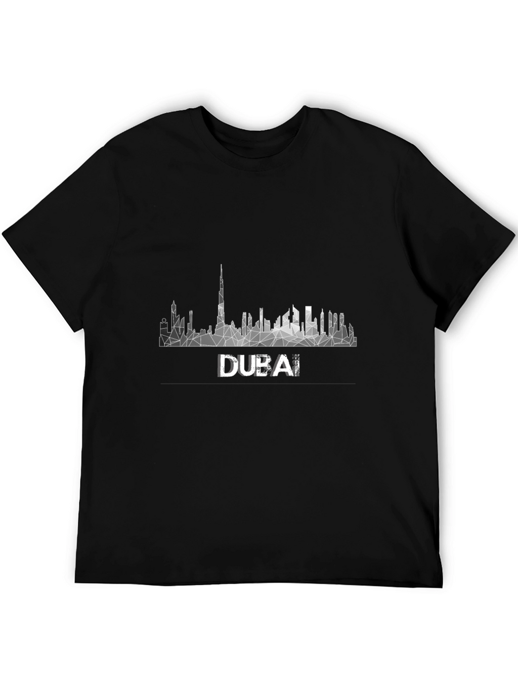 Dubai Skyline Geometric Tee - Modern Graphic T-Shirt