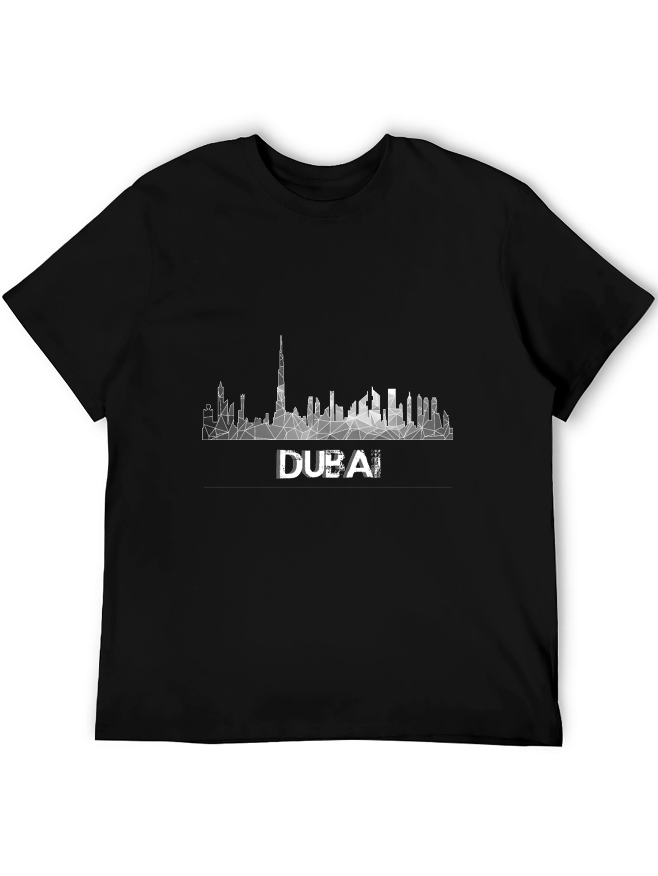 Dubai Skyline Geometric Tee - Modern Graphic T-Shirt