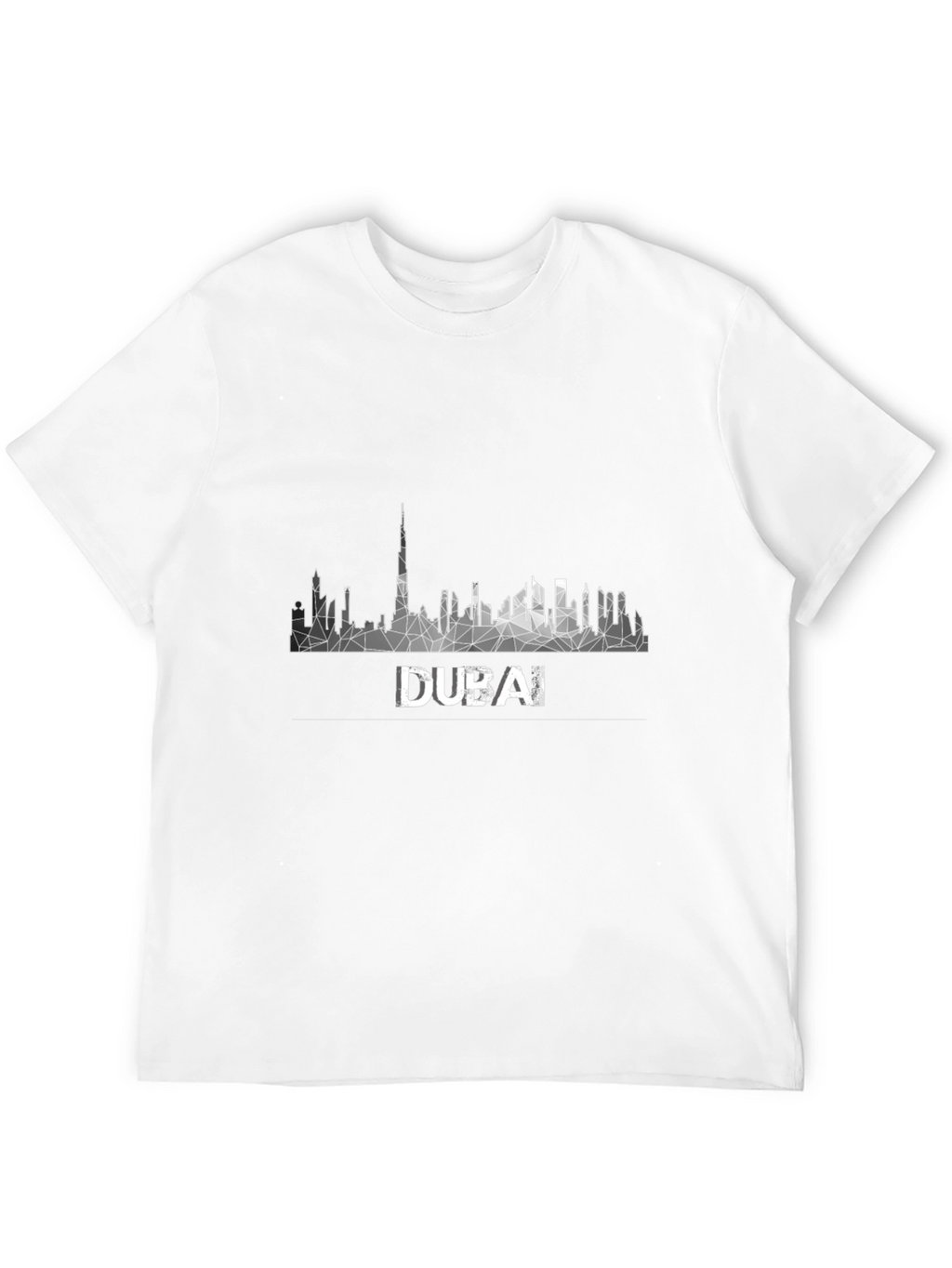 Dubai Skyline Geometric Tee - Modern Graphic T-Shirt