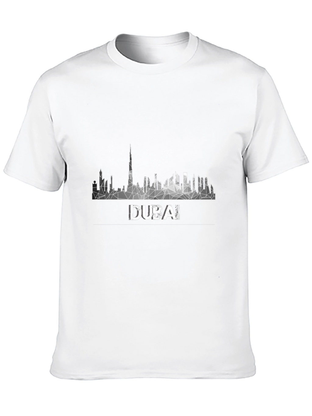 Dubai Skyline Geometric Tee - Modern Graphic T-Shirt
