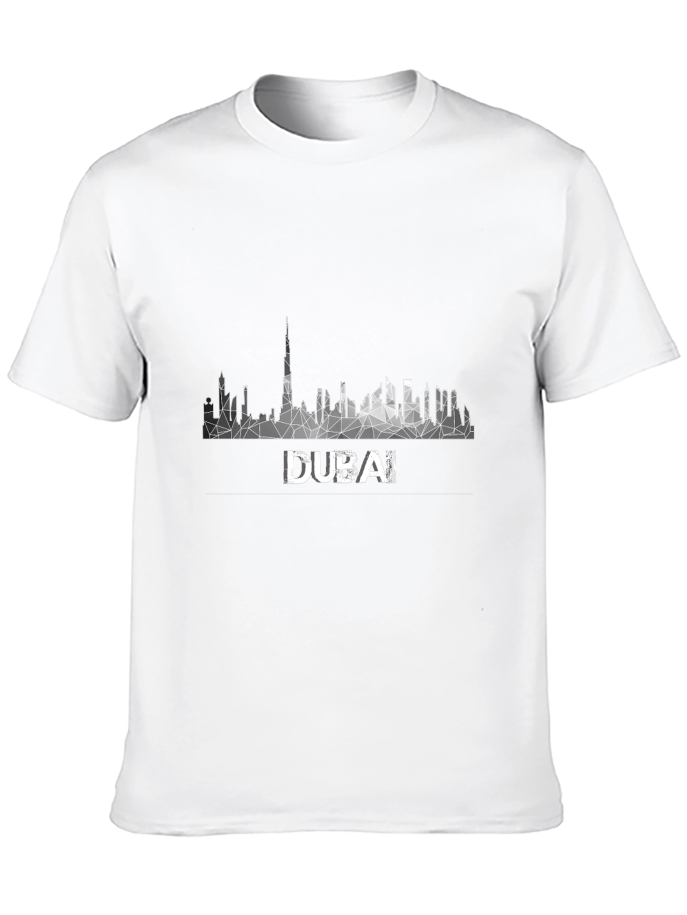 Dubai Skyline Geometric Tee - Modern Graphic T-Shirt