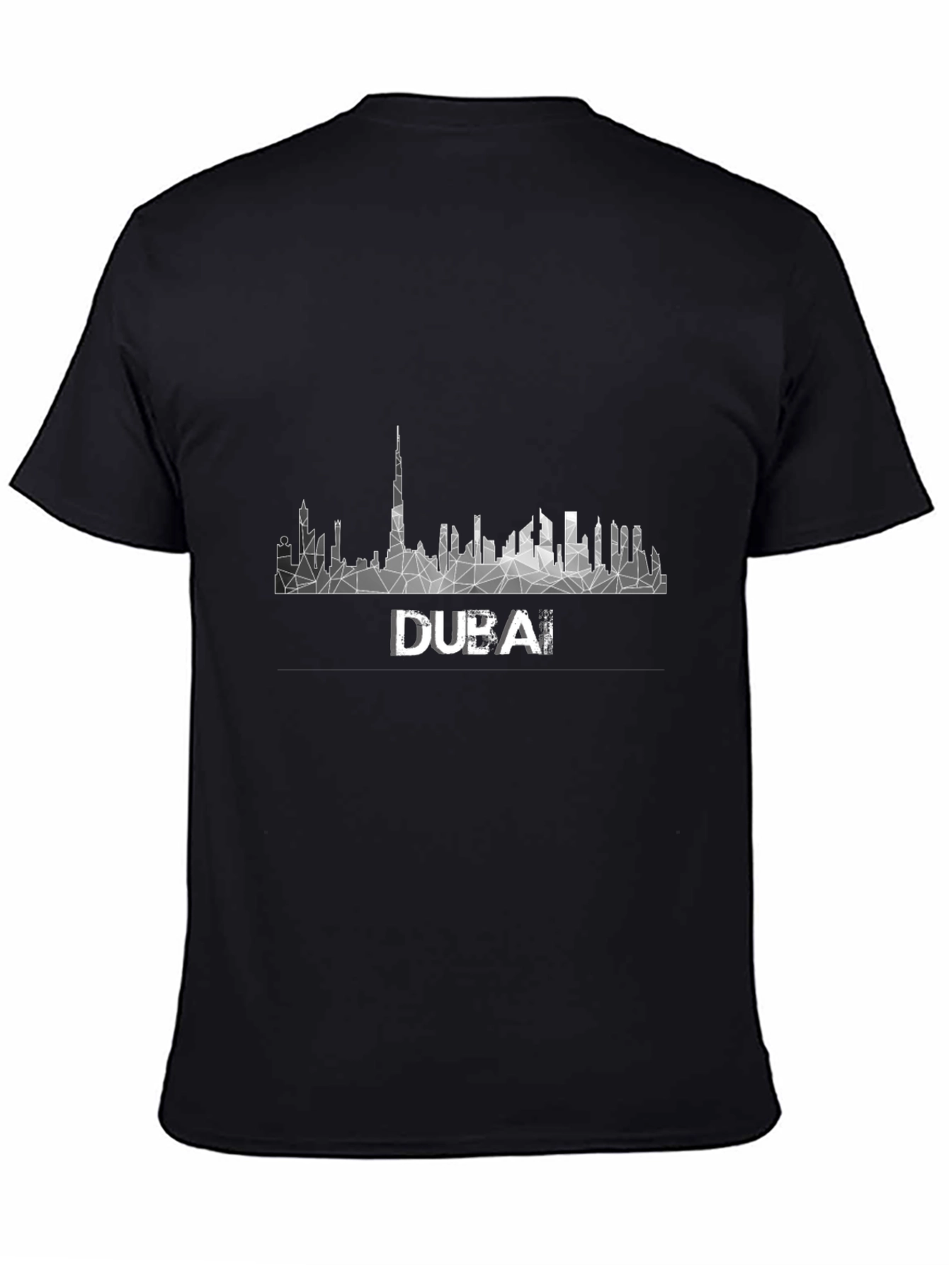Dubai Skyline Geometric Tee - Modern Graphic T-Shirt