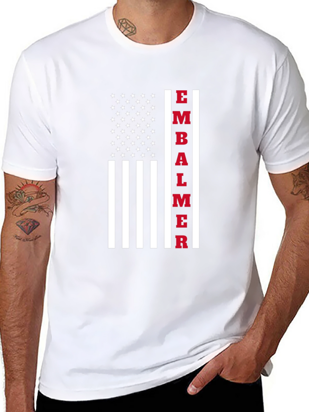 Embalmer American Flag Graphic T-Shirt