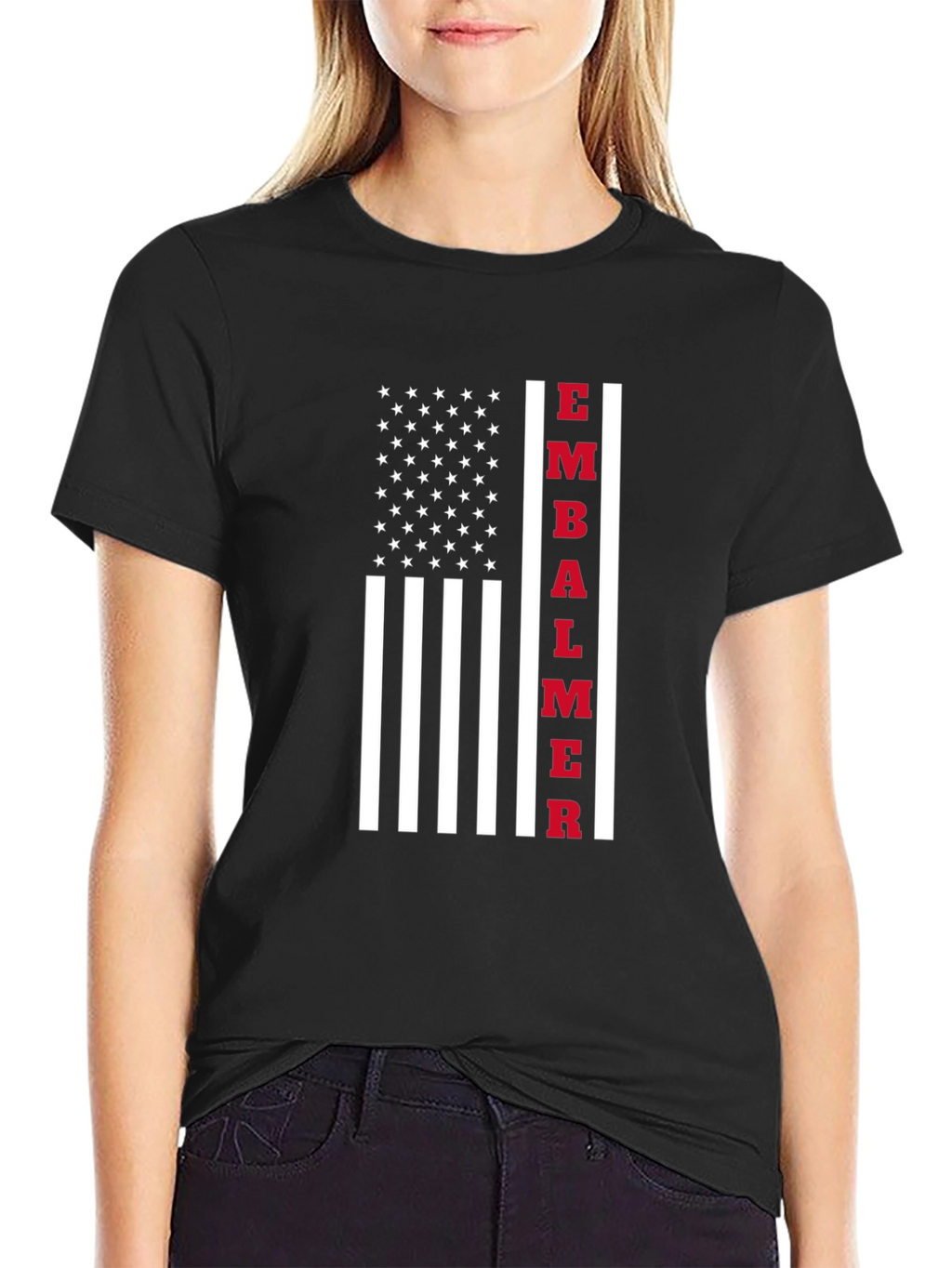 Embalmer American Flag Graphic T-Shirt