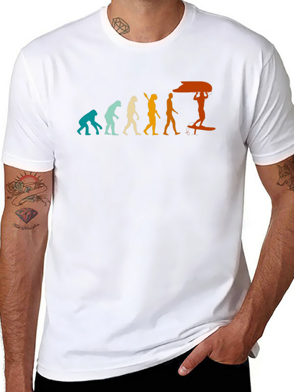 Evolution of Surfing Graphic T-Shirt