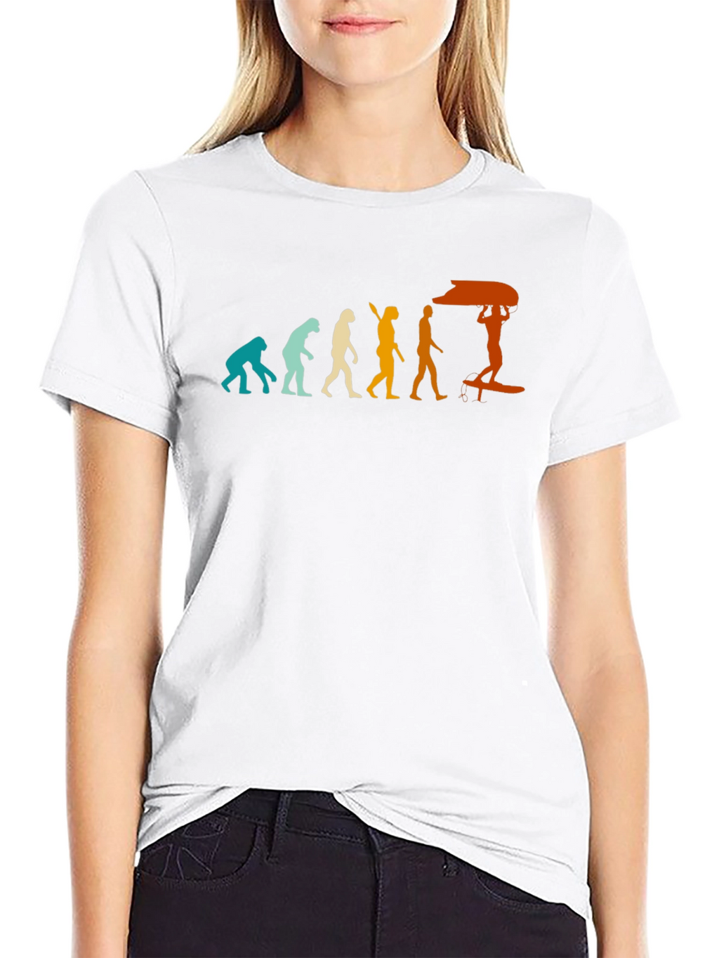Evolution of Surfing Graphic T-Shirt
