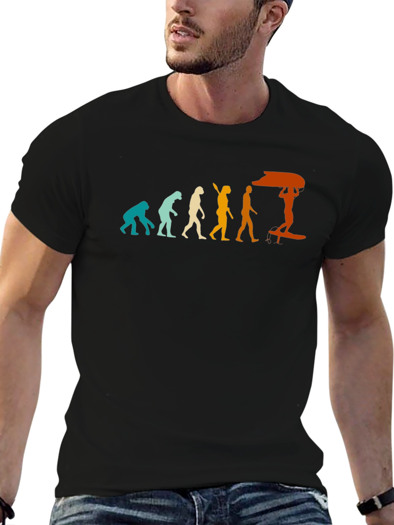 Evolution of Surfing Graphic T-Shirt
