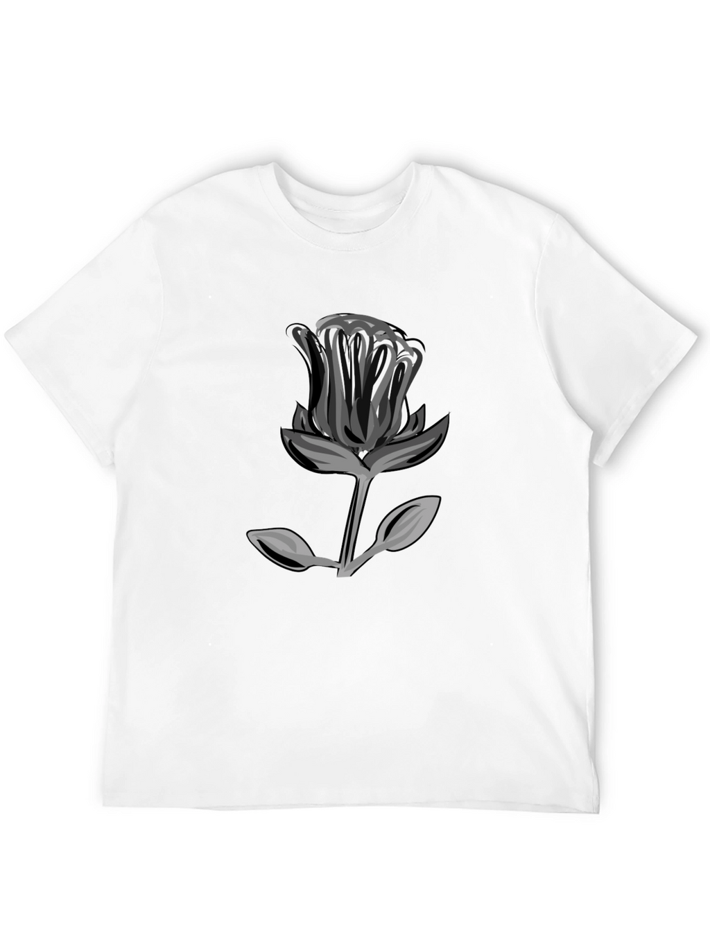 Black Rose Graphic T-Shirt - Modern Streetwear Style
