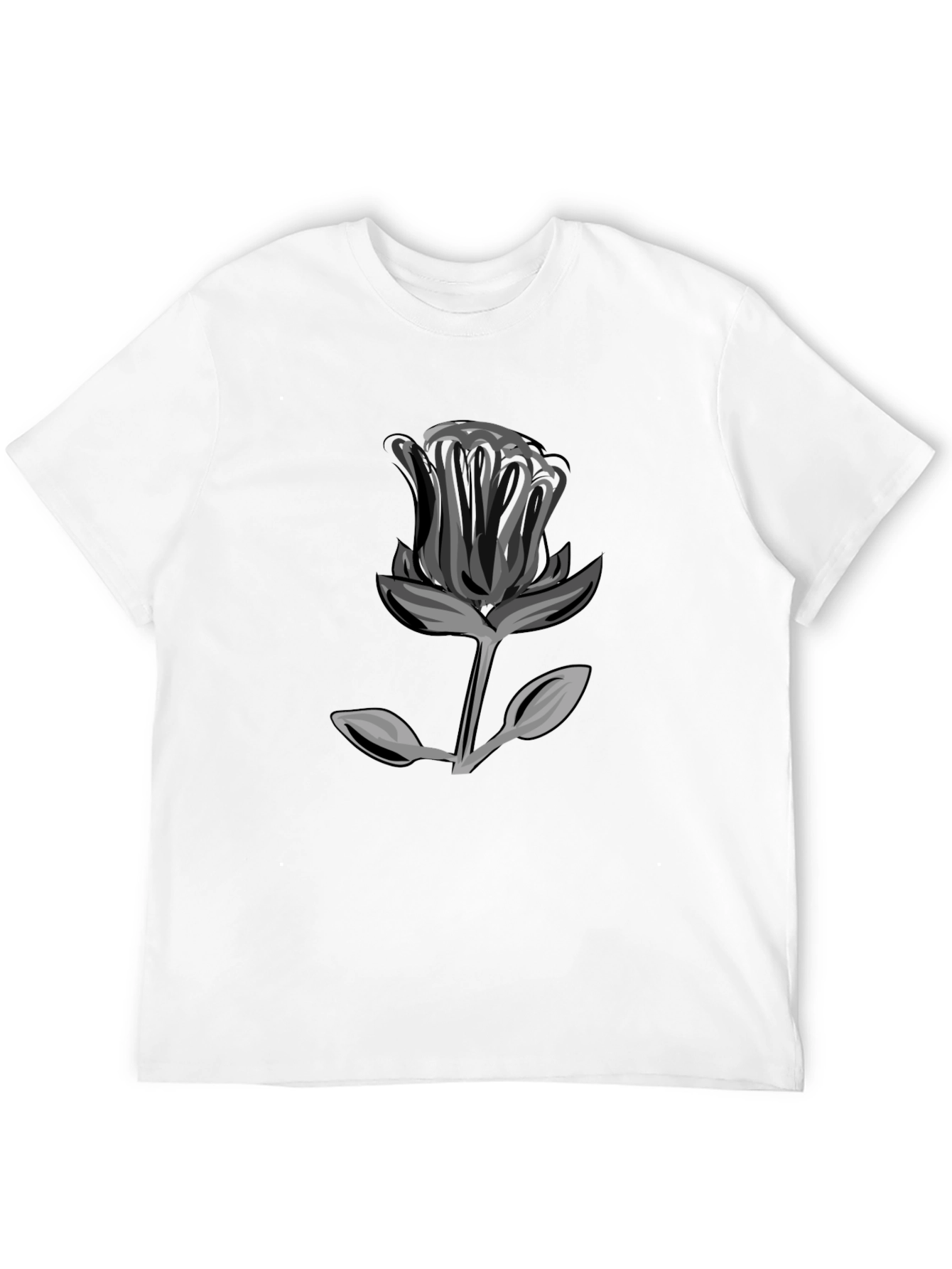 Black Rose Graphic T-Shirt - Modern Streetwear Style