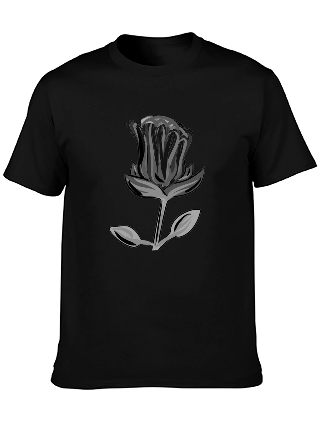 Black Rose Graphic T-Shirt - Modern Streetwear Style