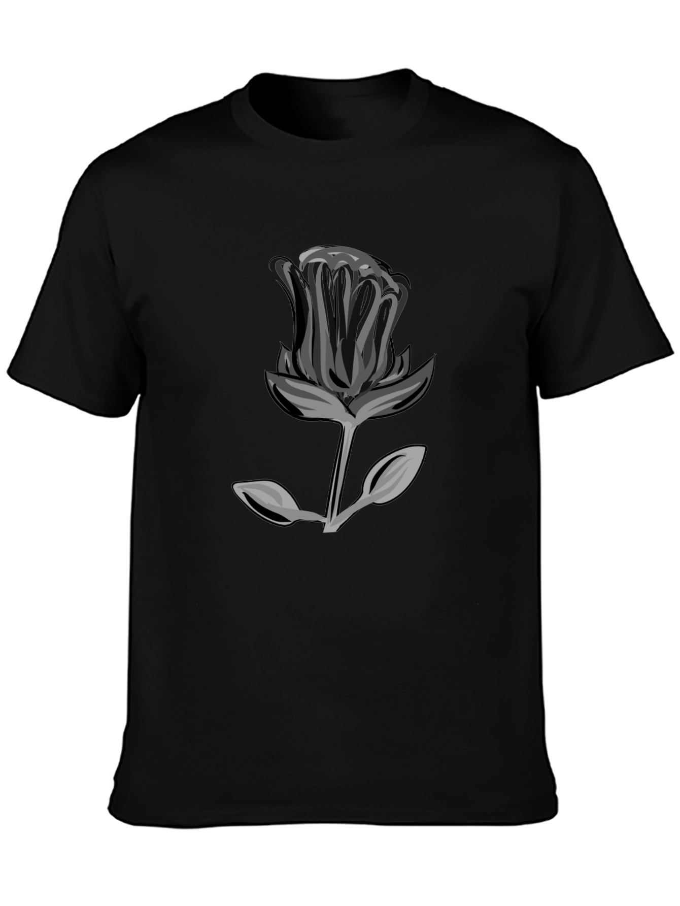 Black Rose Graphic T-Shirt - Modern Streetwear Style
