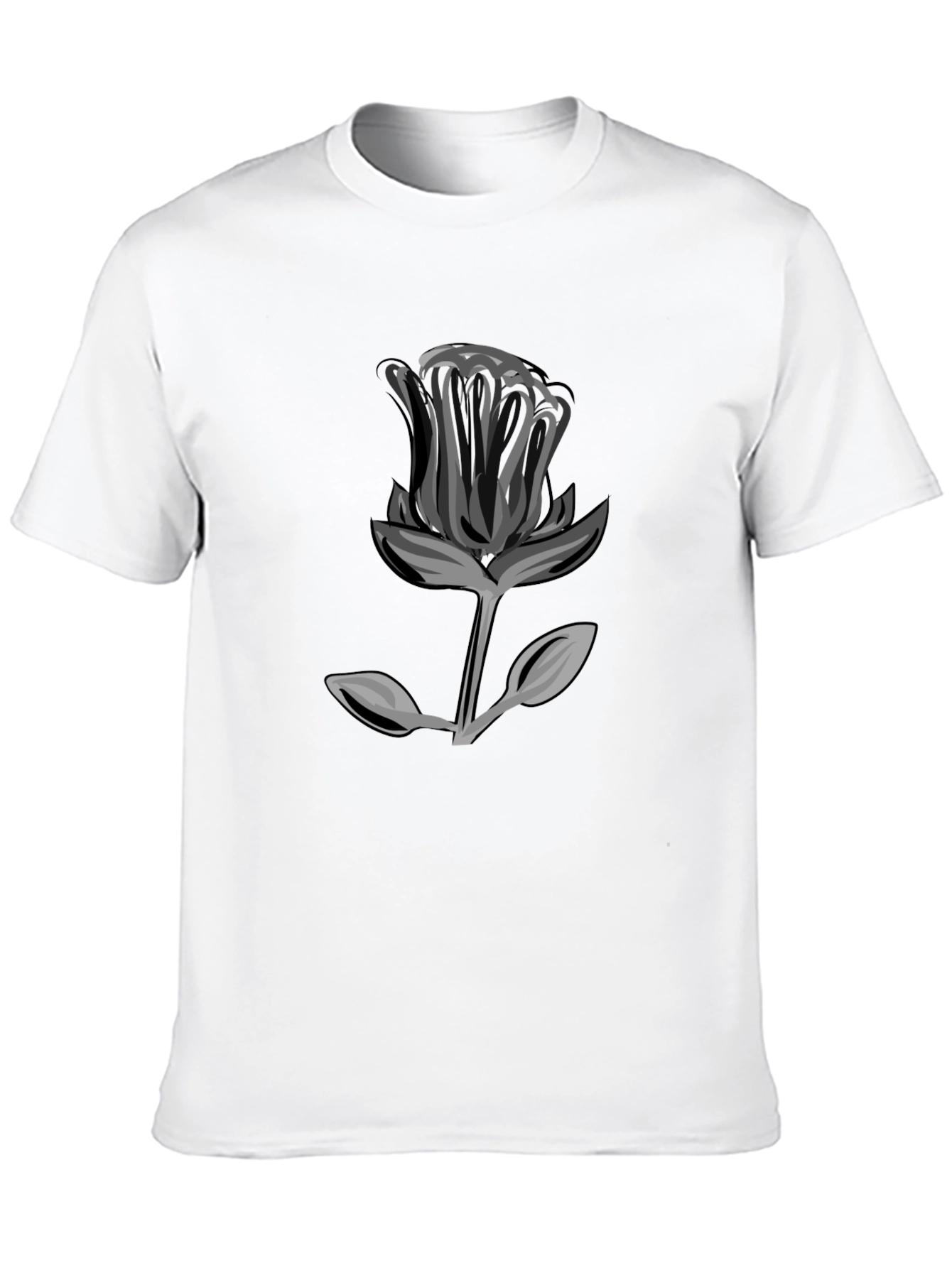 Black Rose Graphic T-Shirt - Modern Streetwear Style