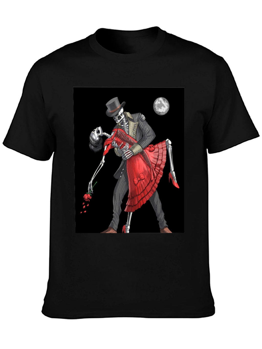 Skeleton Tango T-Shirt - Gothic Dance Design