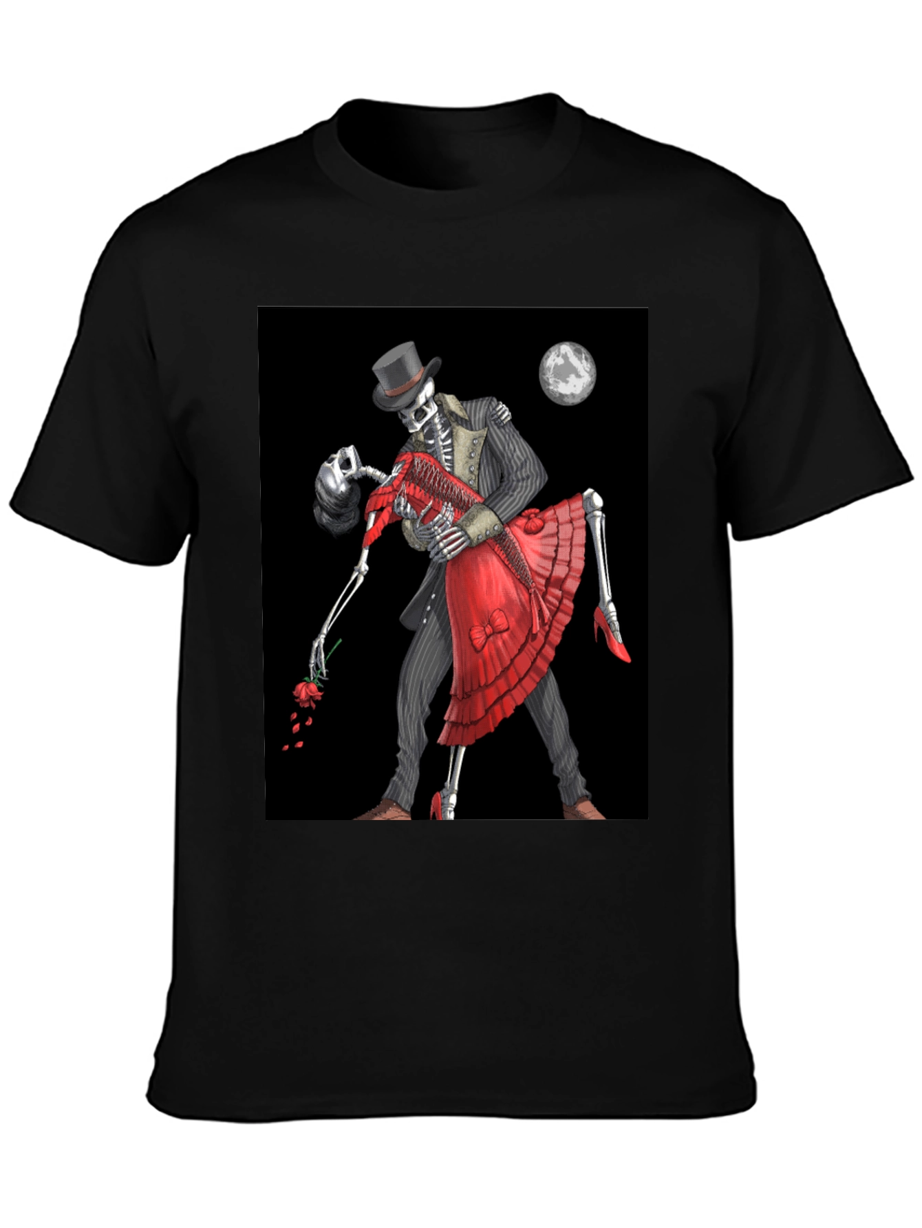 Skeleton Tango T-Shirt - Gothic Dance Design