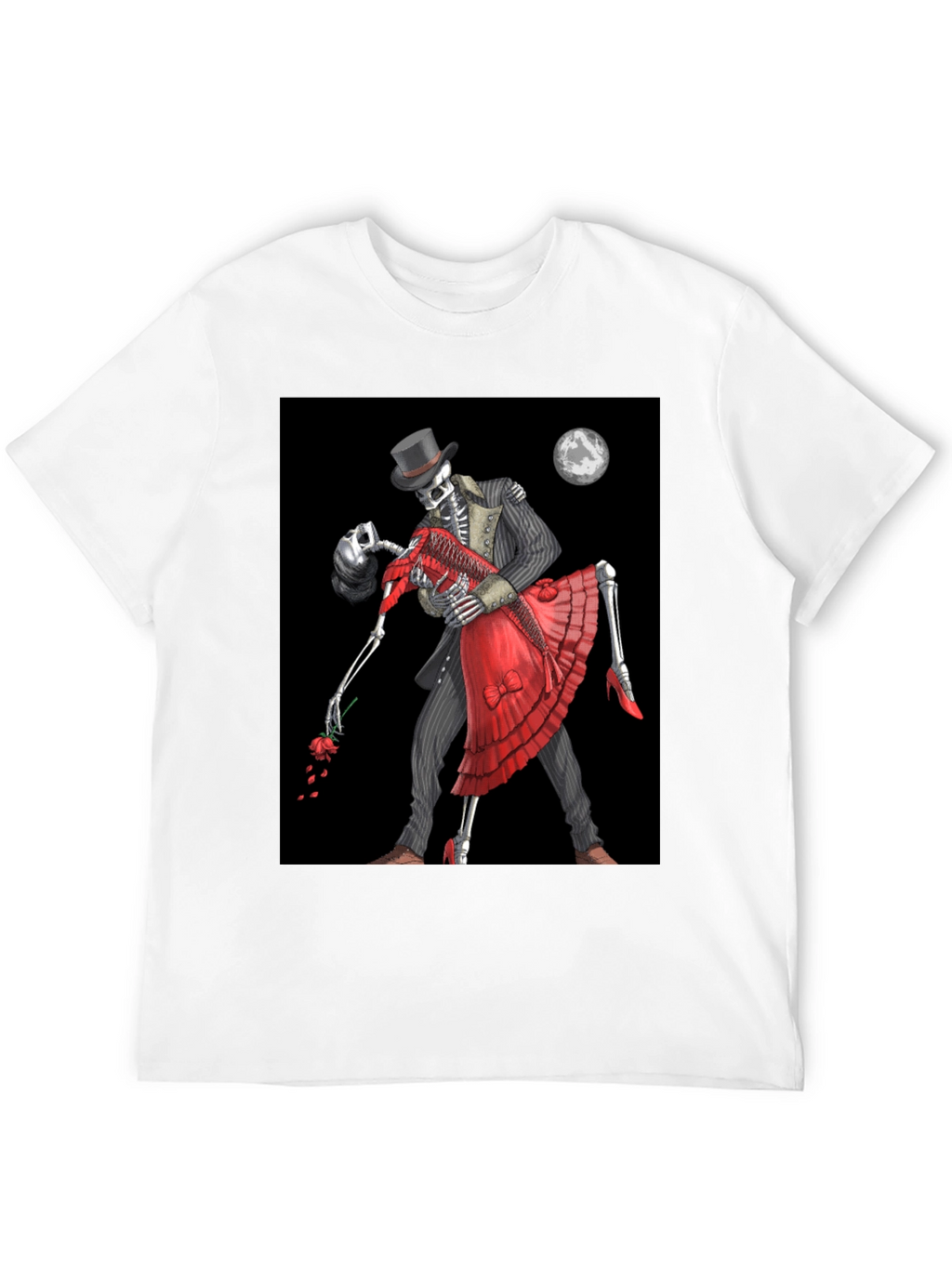 Skeleton Tango T-Shirt - Gothic Dance Design