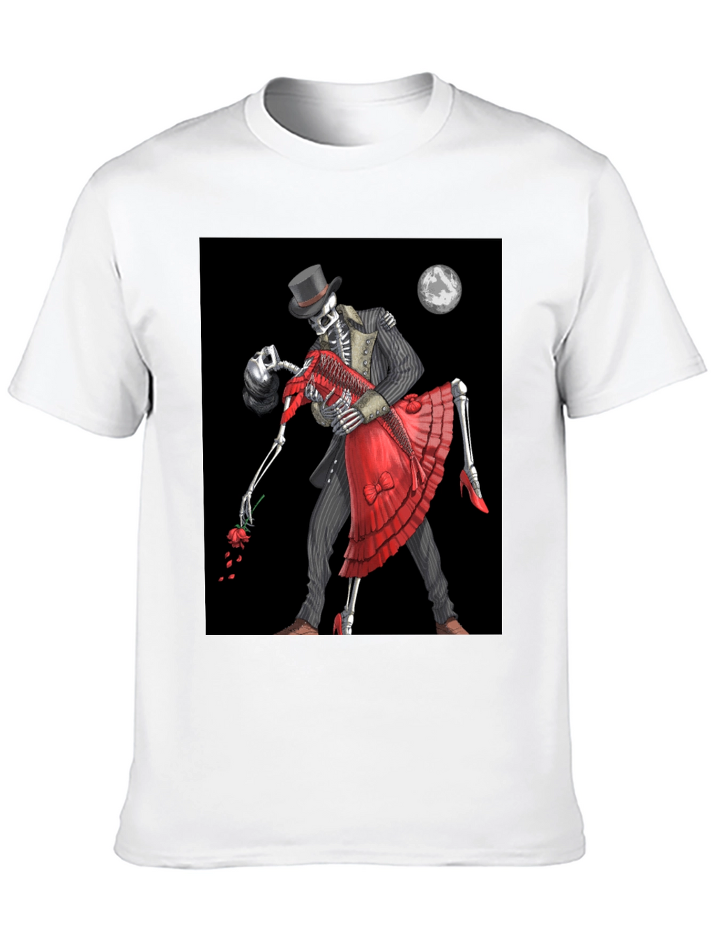 Skeleton Tango T-Shirt - Gothic Dance Design