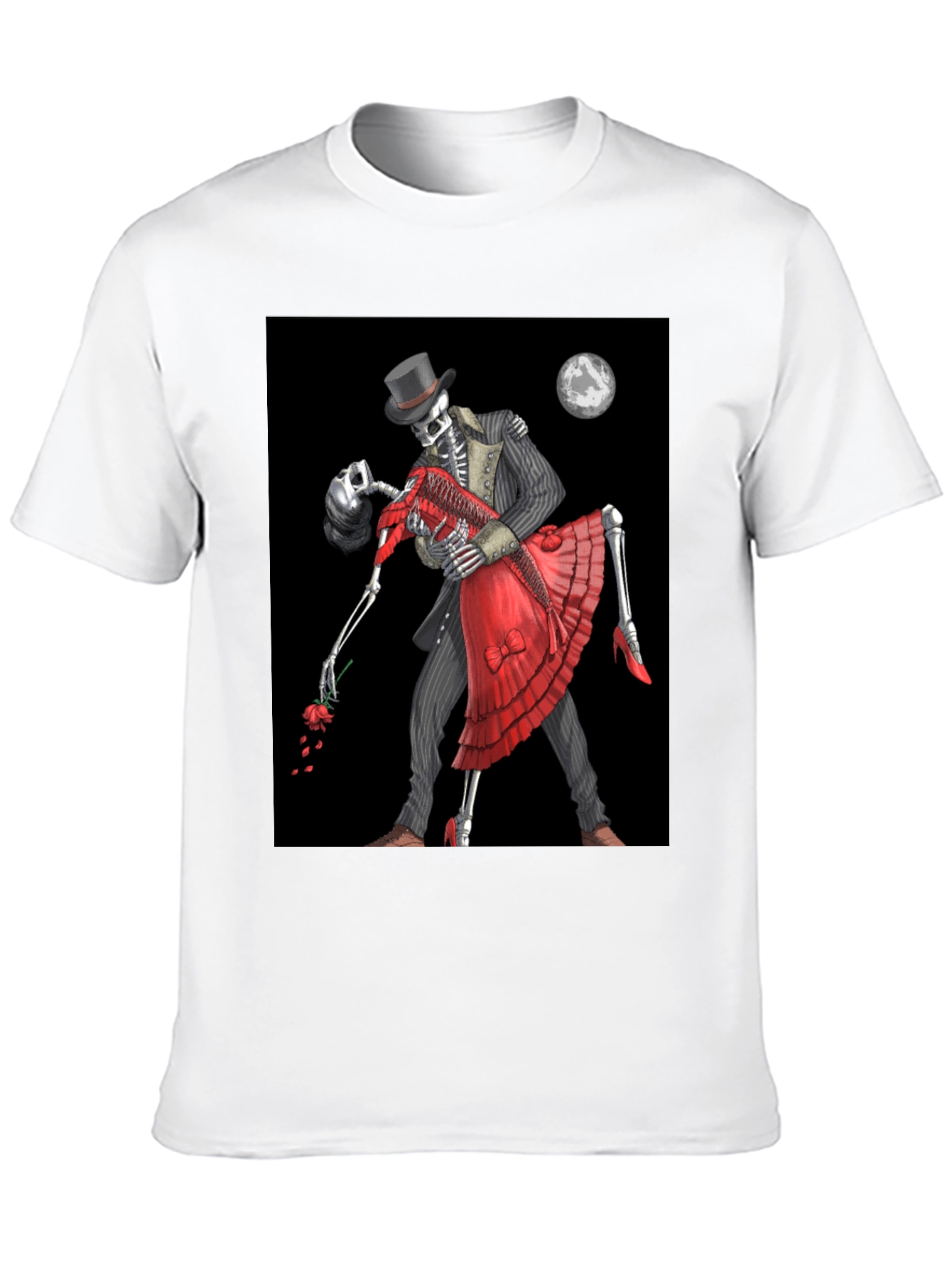 Skeleton Tango T-Shirt - Gothic Dance Design