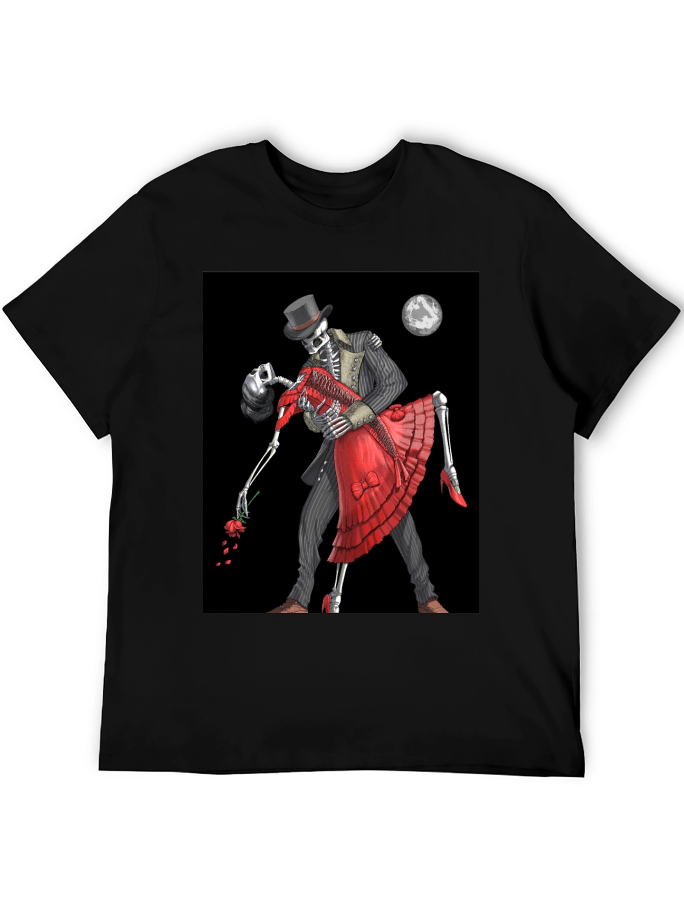 Skeleton Tango T-Shirt - Gothic Dance Design