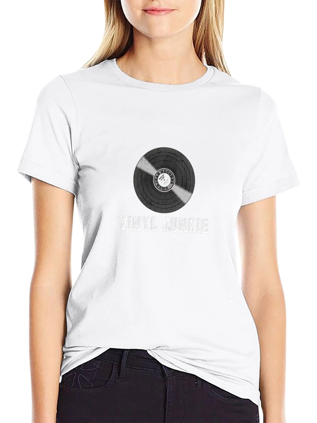 Vinyl Junkie Graphic T-Shirt - Music Lover Tee