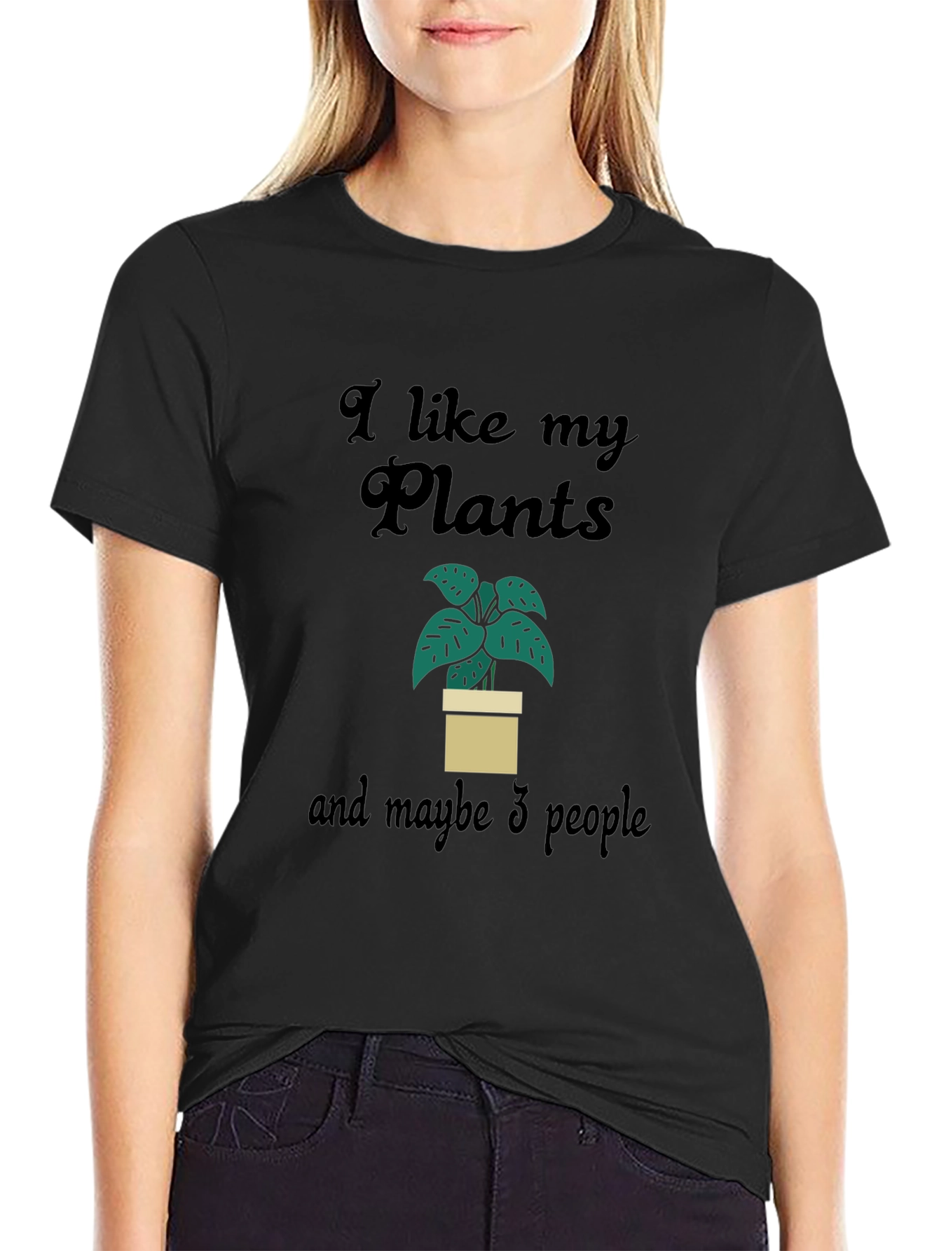 Plant Lover Graphic Tee - I Like My Plants & Maybe 3 People