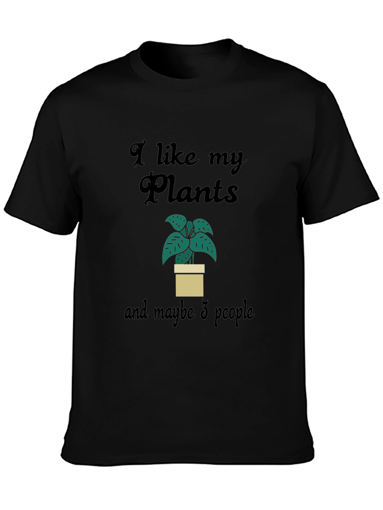 Plant Lover Graphic Tee - I Like My Plants & Maybe 3 People