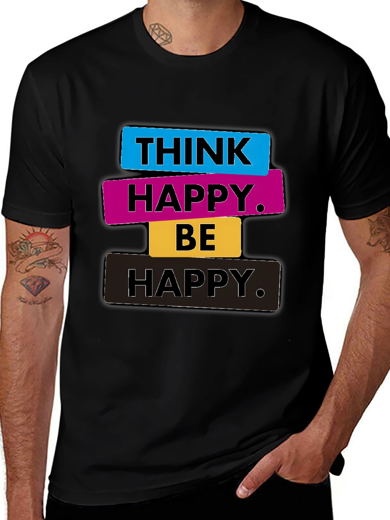 Think Happy Be Happy Graphic Tee