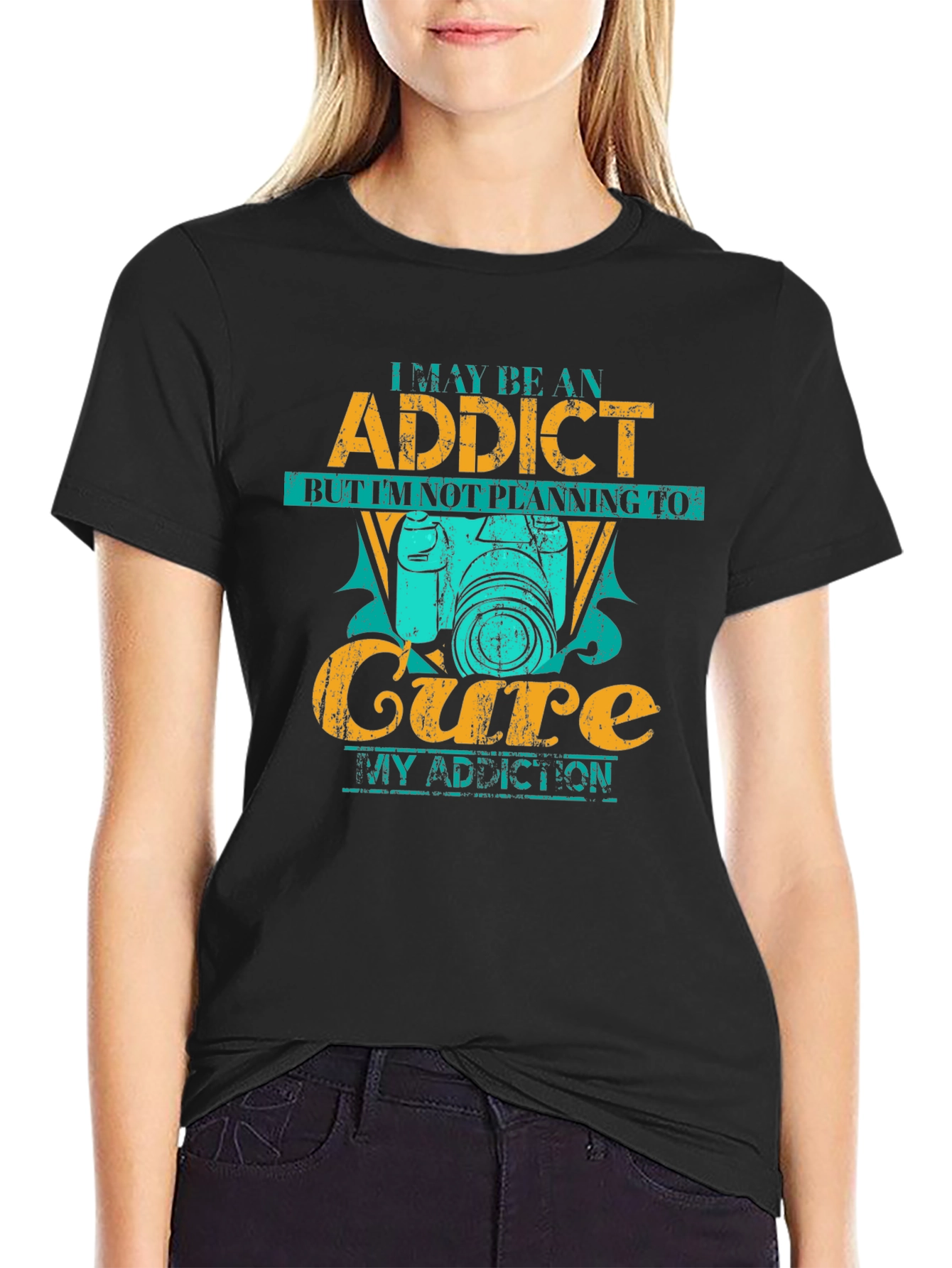 Photographer Addict Black T-Shirt