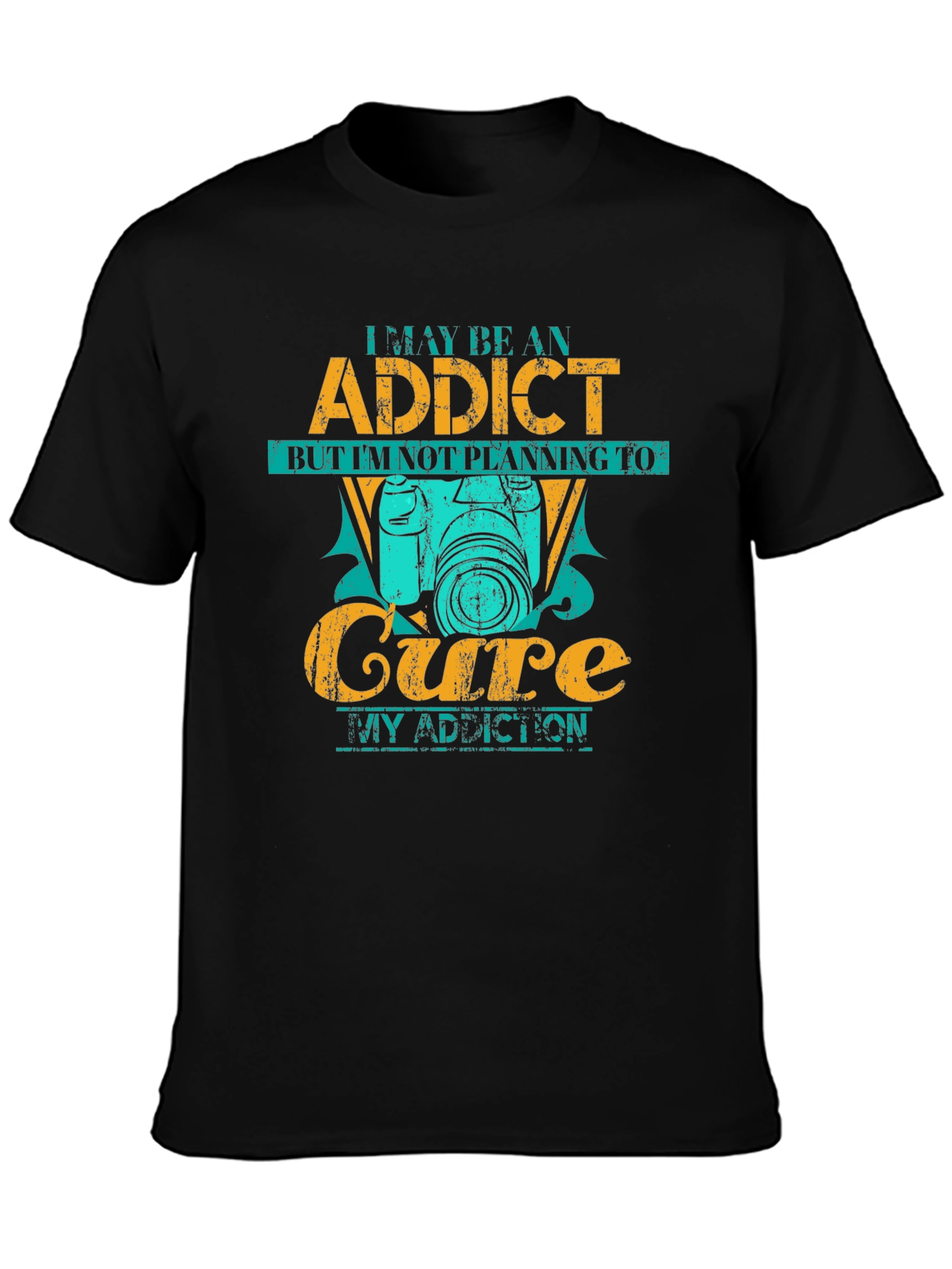 Photographer Addict Black T-Shirt