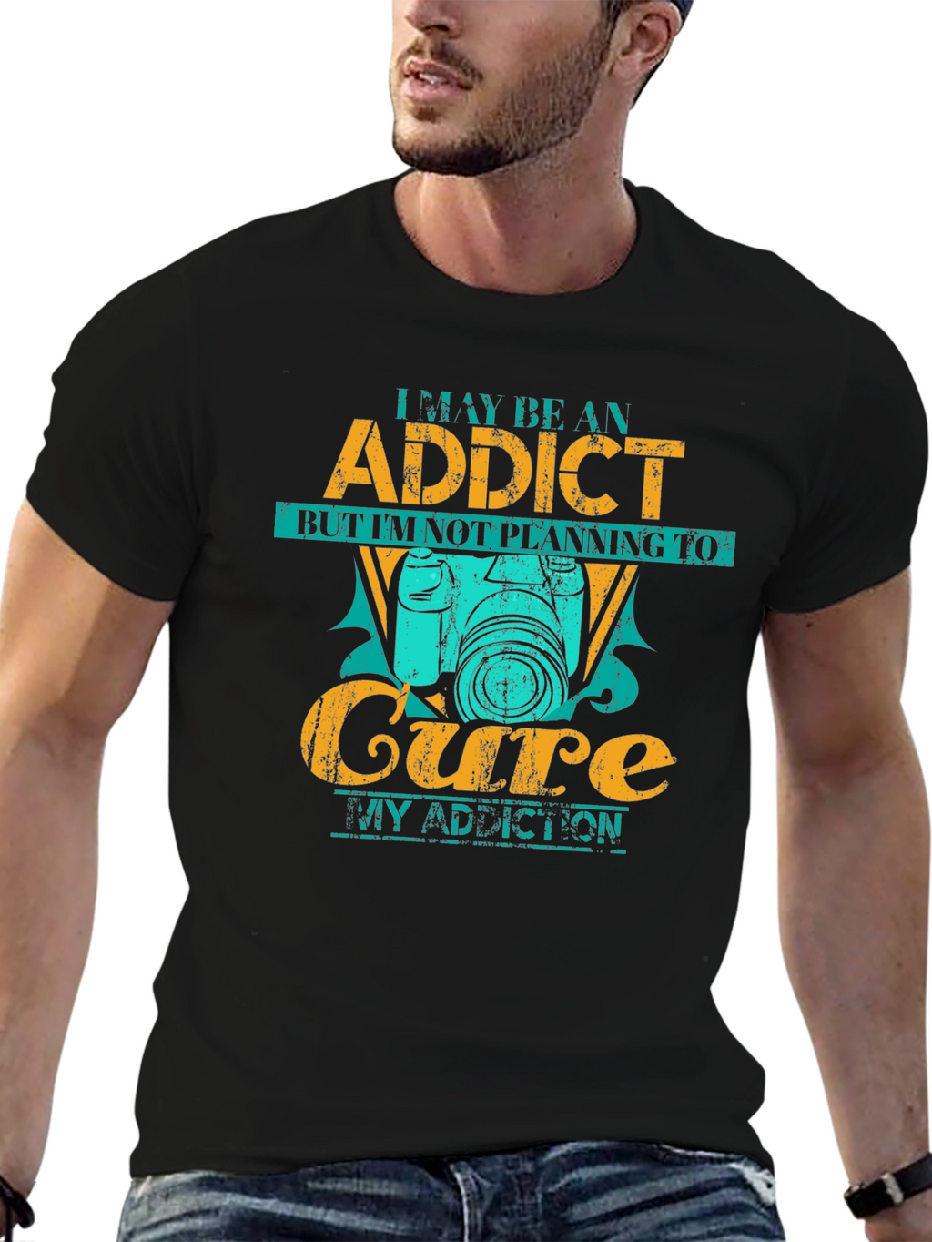 Photographer Addict Black T-Shirt
