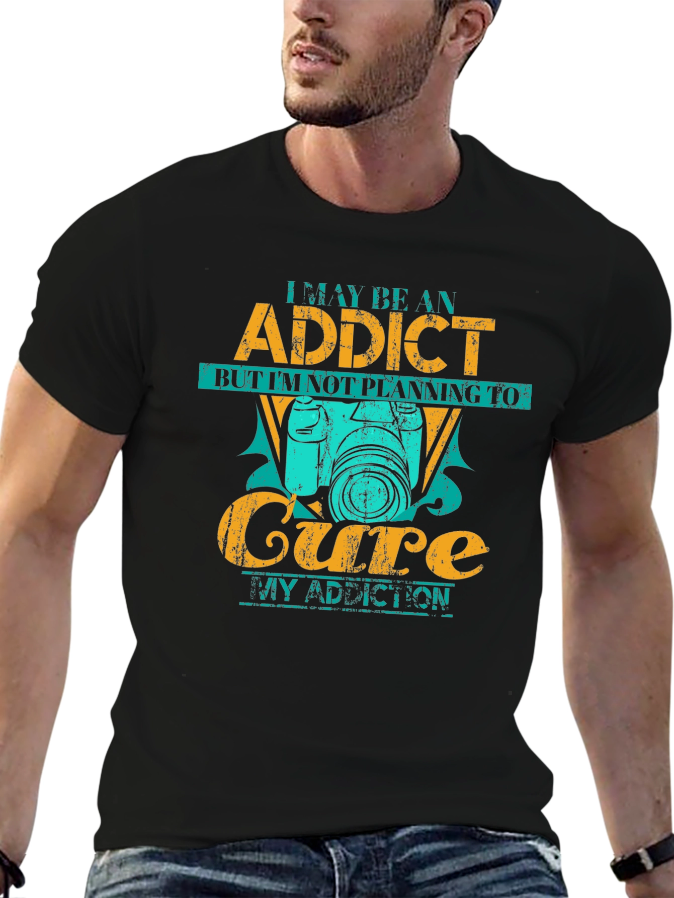 Photographer Addict Black T-Shirt