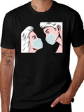Masked Lovers Graphic Tee - Black
