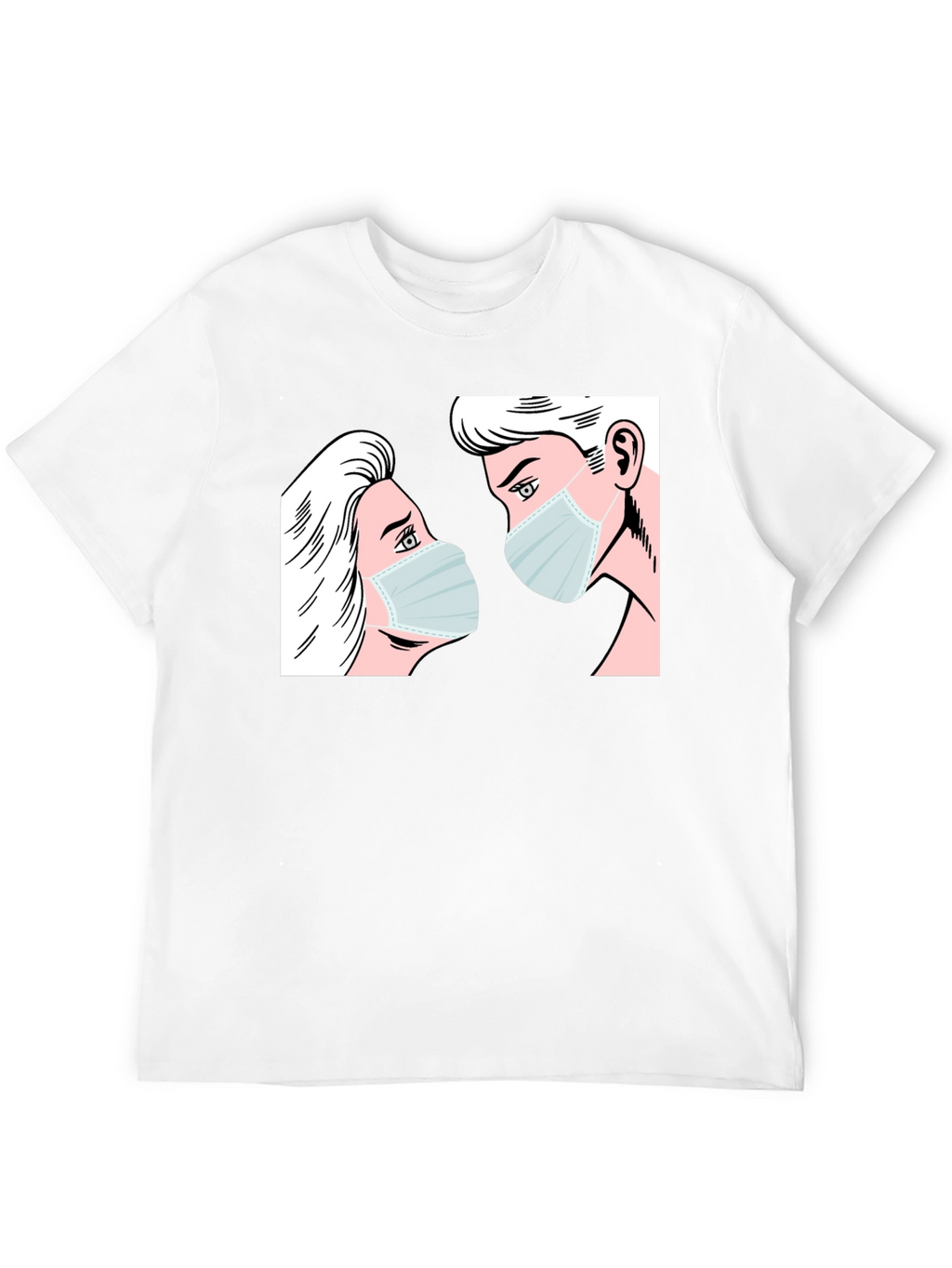 Masked Lovers Graphic Tee - Black