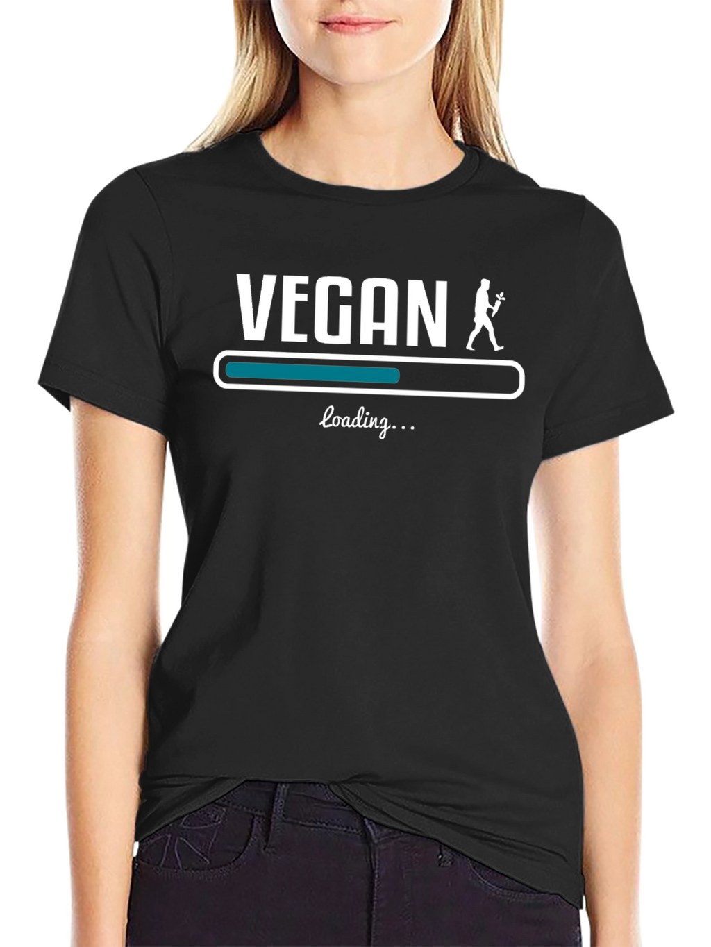 Vegan Loading Funny Graphic T-Shirt