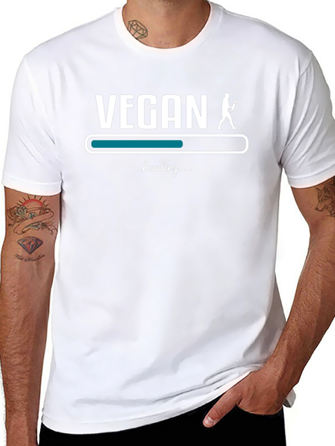 Vegan Loading Funny Graphic T-Shirt