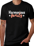 Harmonious Family T-Shirt - Black Cotton Blend