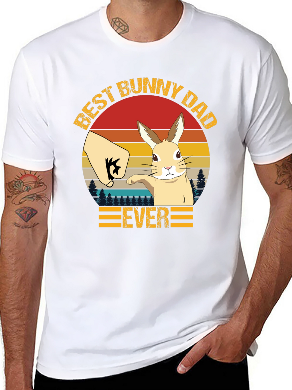 Best Bunny Dad Ever T-Shirt - Fathers Day