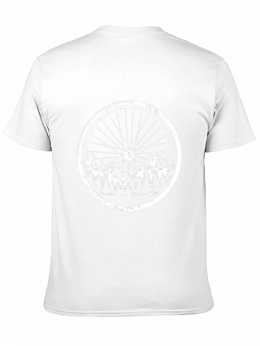 Mountain Bike Wheel Graphic Tee - Nature Inspired Design