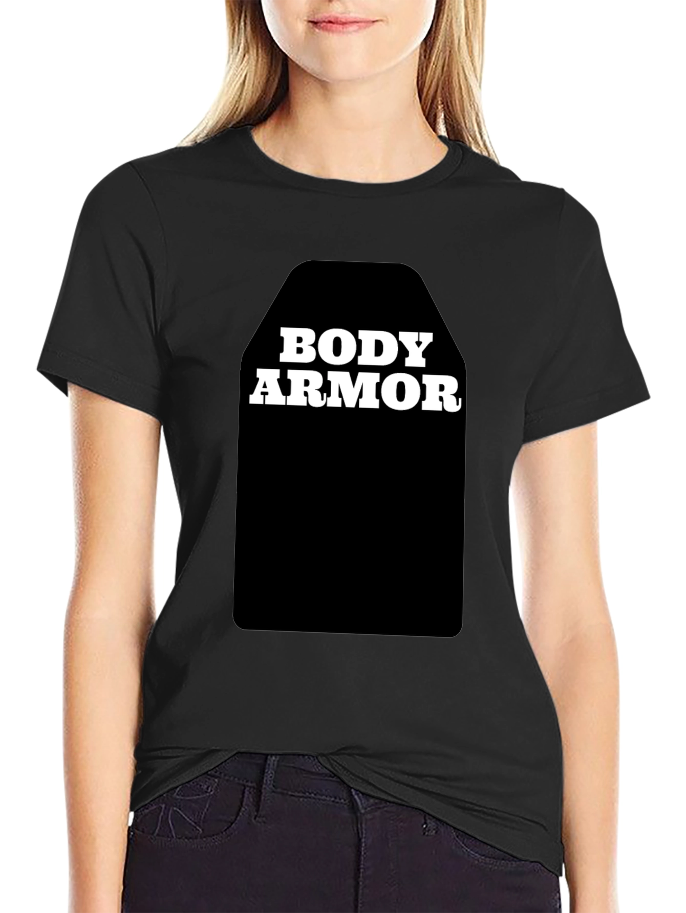 Body Armor Graphic T-Shirt - Novelty Protective Gear Tee
