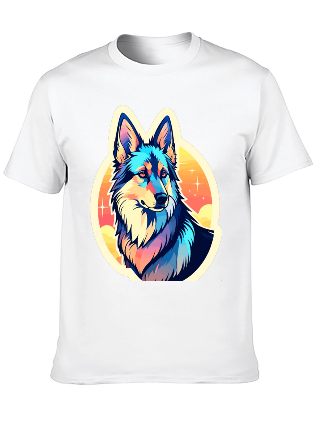 Vibrant Wolf Graphic Tee - Stylish Unisex Shirt