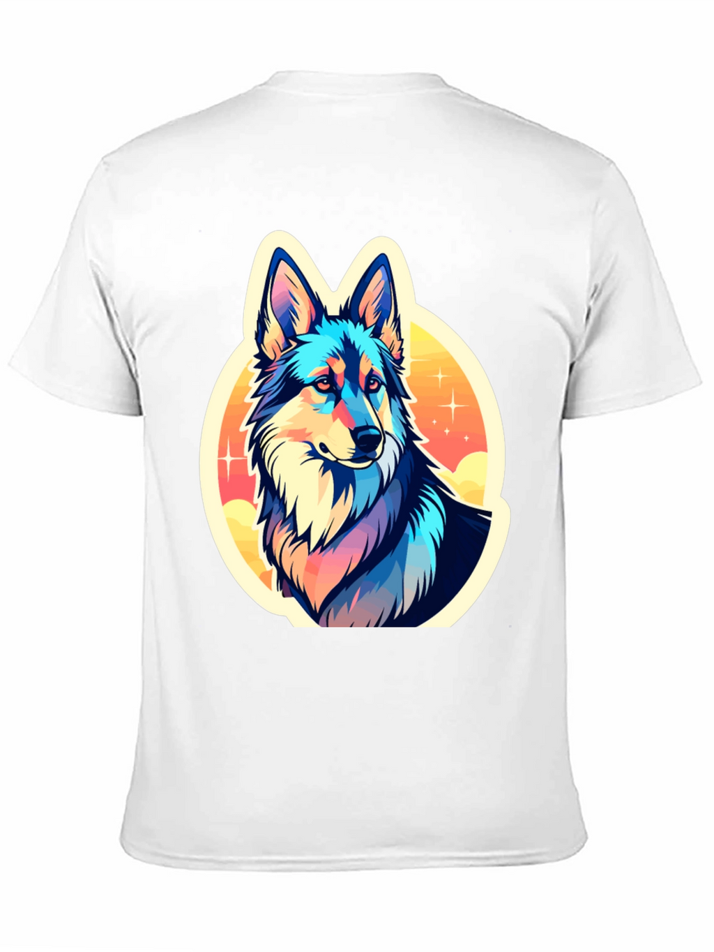 Vibrant Wolf Graphic Tee - Stylish Unisex Shirt