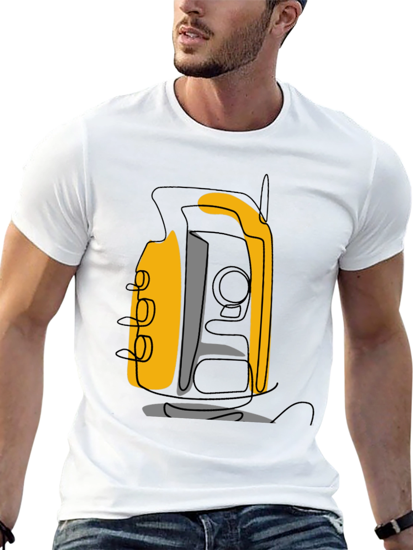 Abstract Line Art Graphic Tee