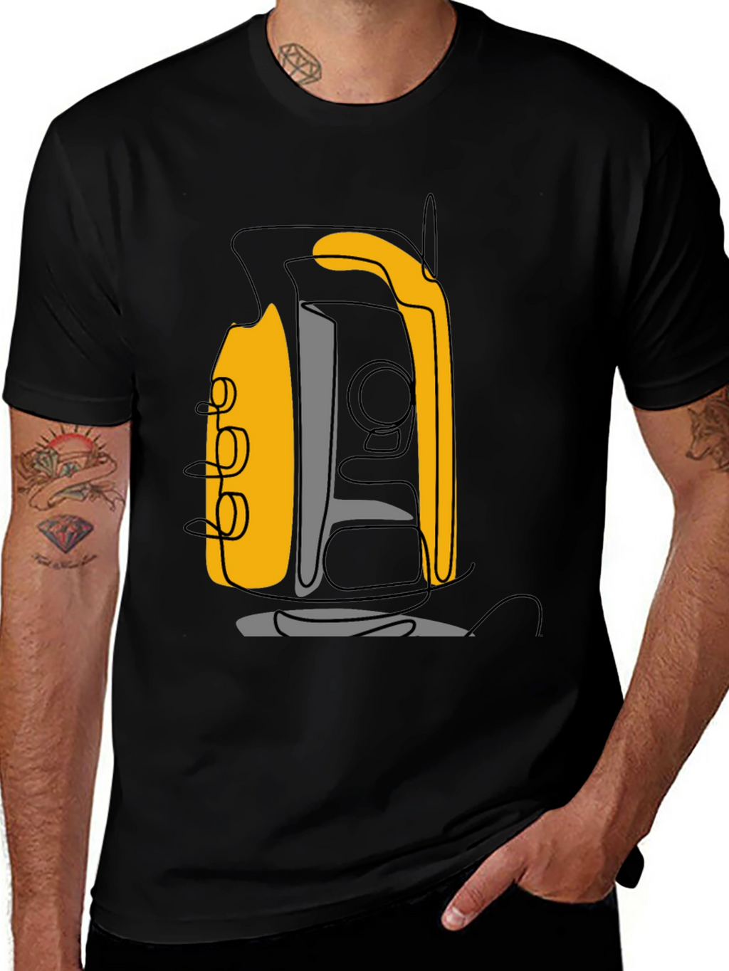 Abstract Line Art Graphic Tee