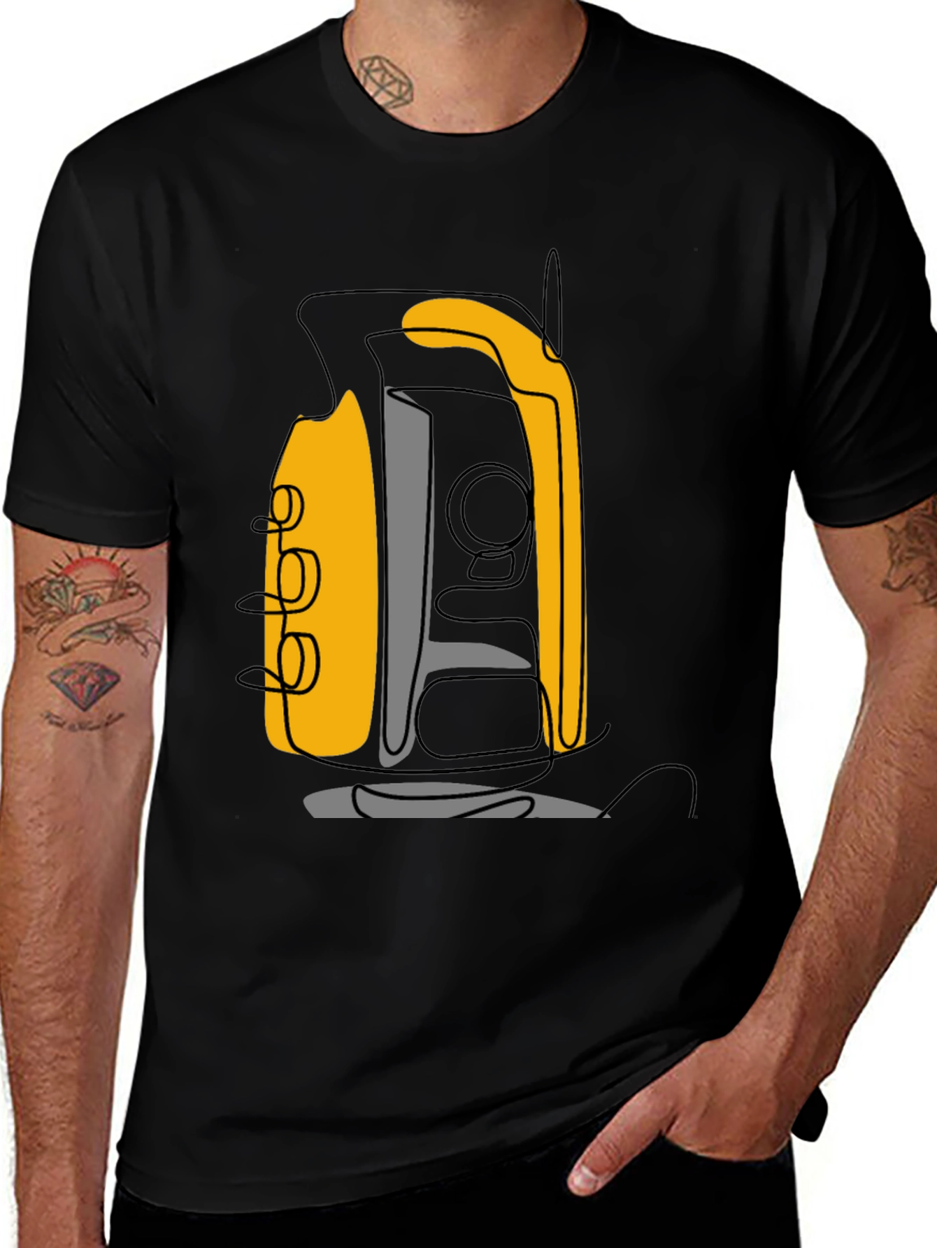 Abstract Line Art Graphic Tee