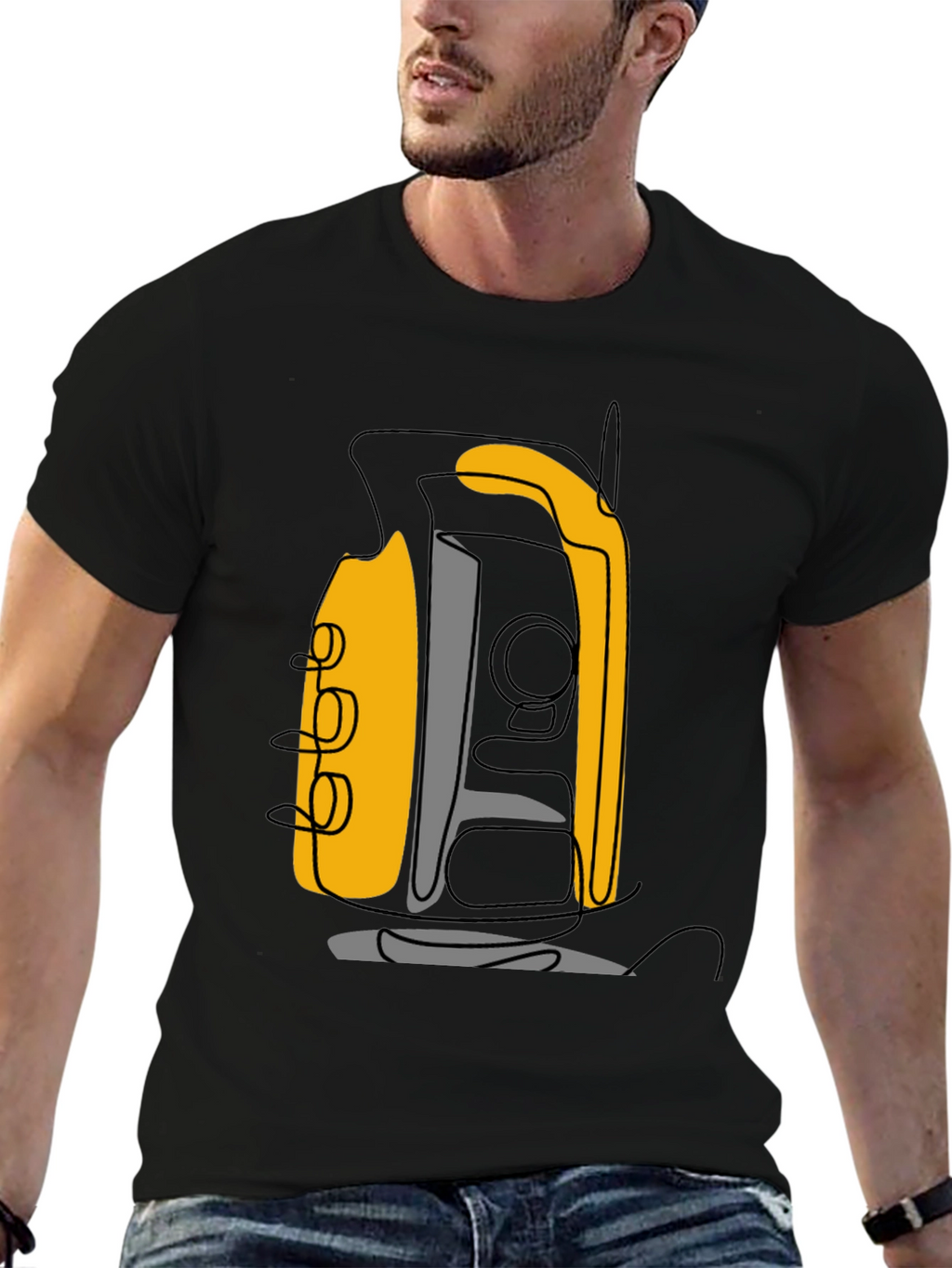 Abstract Line Art Graphic Tee