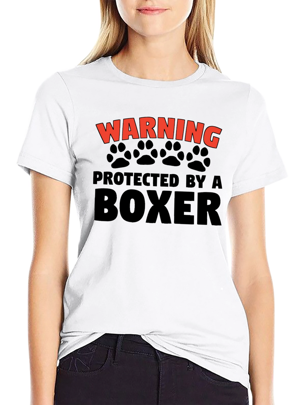 Warning Protected By A Boxer T-Shirt