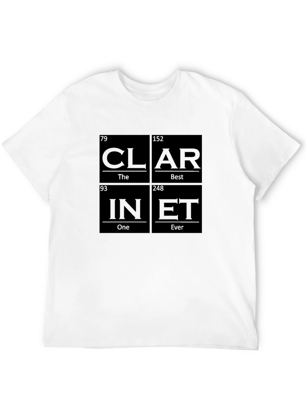 Clari-Net Periodic Table Style Graphic T-Shirt