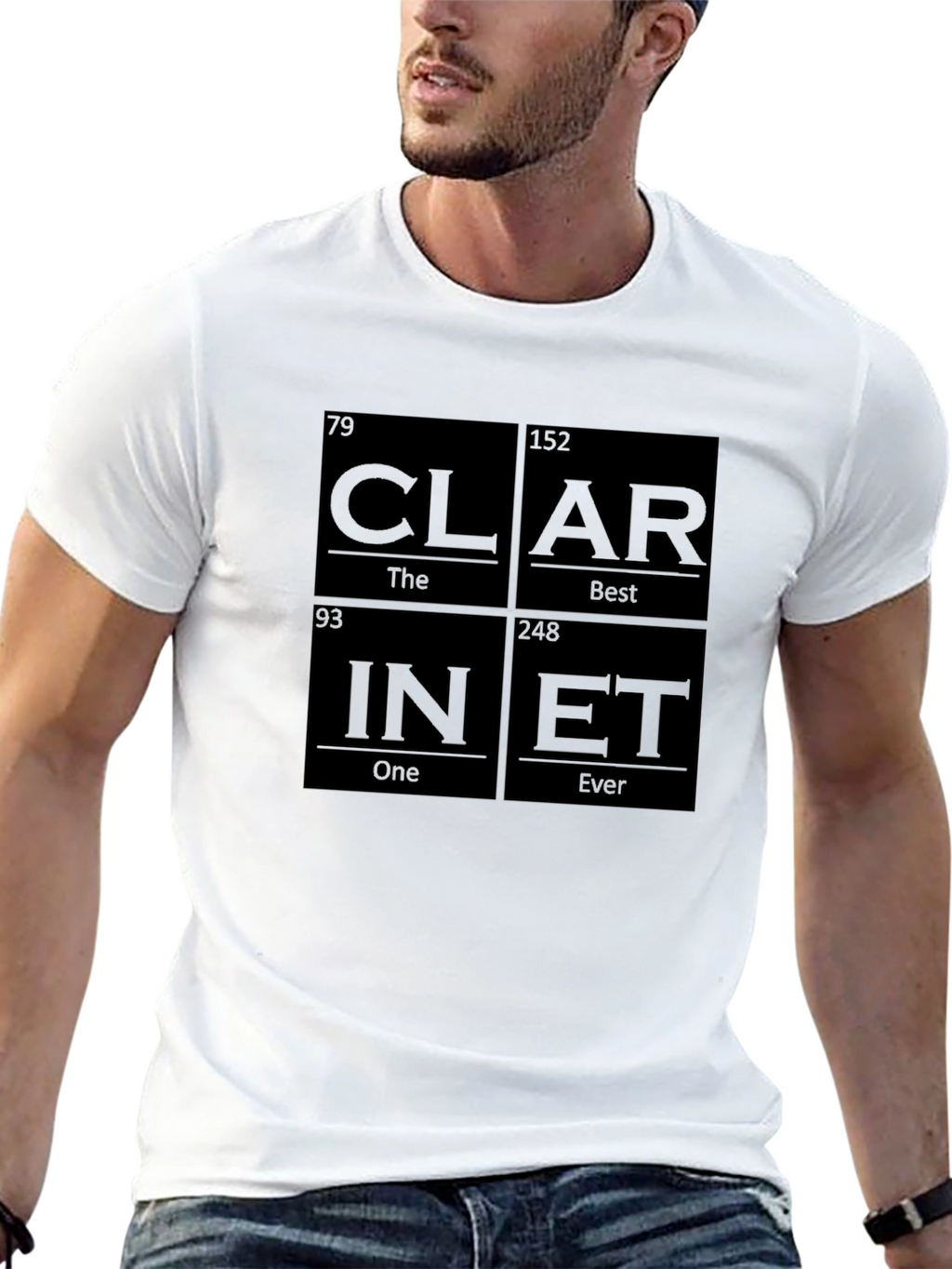 Clari-Net Periodic Table Style Graphic T-Shirt
